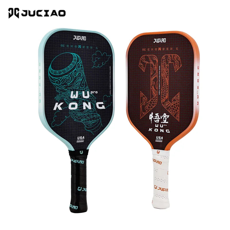 Juciao USAPA Approved Kevlar Carbon Fiber Pickleball Paddle Thermoformed Unibody Spin Textured Surface With Foam Edge Pickleball