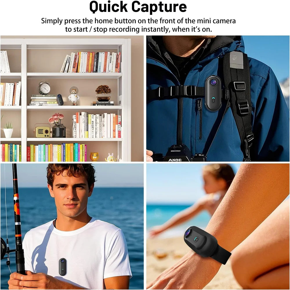 Magnetic POV 4K Ultra Mini Action Cam Wireless WiFi Wearable Camera YouTube Influencers Pocket Vlog Recorder HD  Travel Bodycam