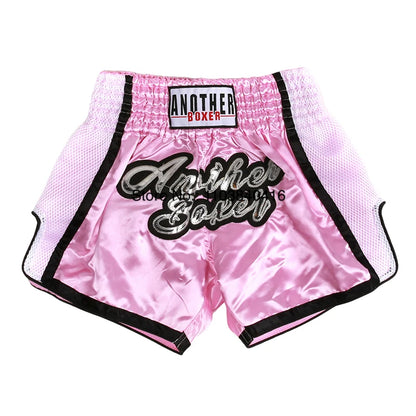 Muay Thai Shorts Black Boxing Shorts Men Women Child Satin Martial Arts MMA Clothing Gym Cage Fight Grappling Kickboxing Pants