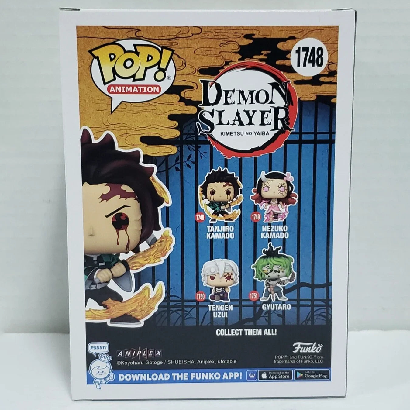 Demon Slayer Anime Figure Tanjiro Kamado(Sun Breathing)#1748 Funko Pop 4.55in Vinyl Figure Collectible Limited Edition Toy Gift