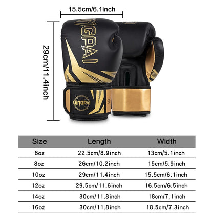 6 8 10 12 14 16oz Boxing Gloves Professional Muay Thai Guantes De Boxeo Free Fight MMA Sandbag Training Glove For Men Women