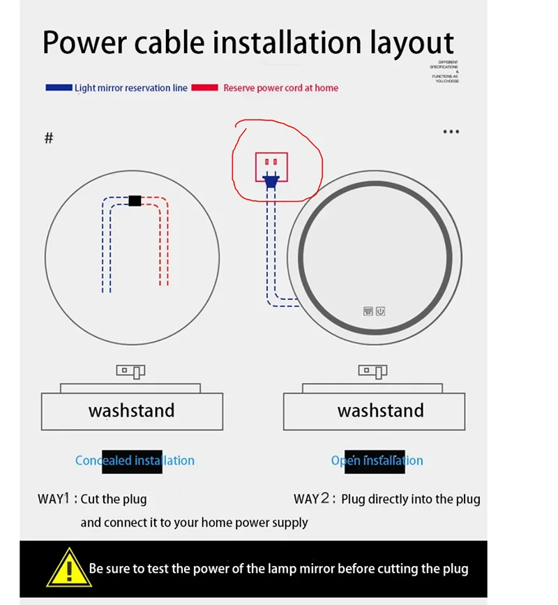 Rectangle Smart Mirror Touch Screen LED Bathroom Mirrors High Definition Anti Fog Wall Mounted Lighted Mirror Espejos De Baño