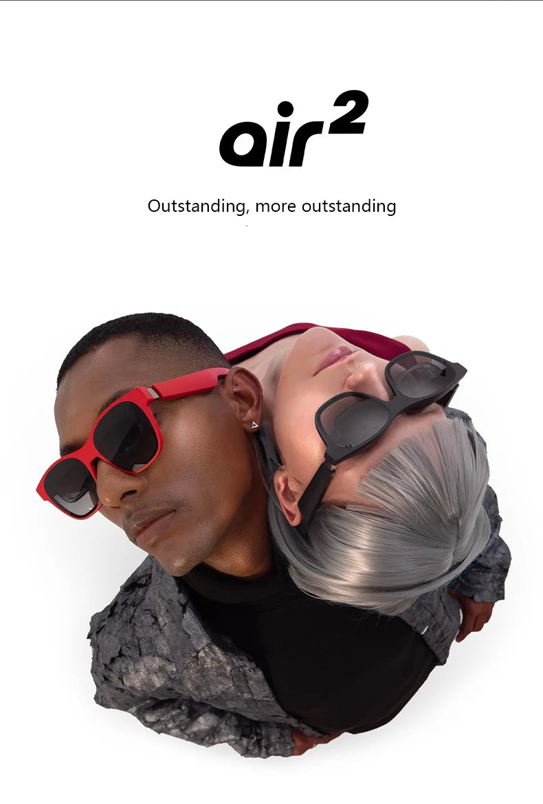Original XREAL Air 2 Smart AR Glasses with Micro OLED Screen 120Hz 1080P 130 Inch Space Giant Screen Ultra Giant Screen Glass