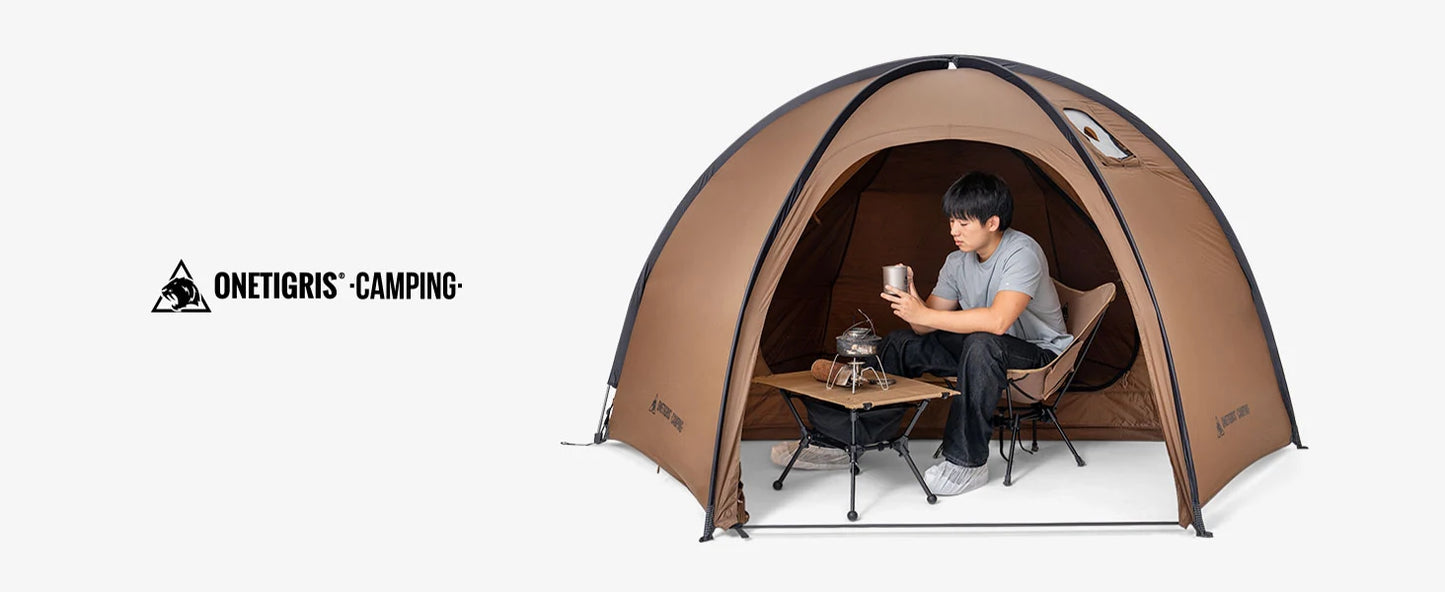 OneTigris Coco Nest Solo Dome Tent with Stove Jack 3000mm Waterproof Camping Hot Tent with Mesh Inner for Bushcraft Glamping