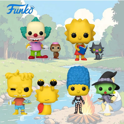 The Simpsons Anime Figure Lisa with Snowball II Buddy Krusty with Mr. Teeny FUNKO POP Collectible Limited Edition Model Toy Gift