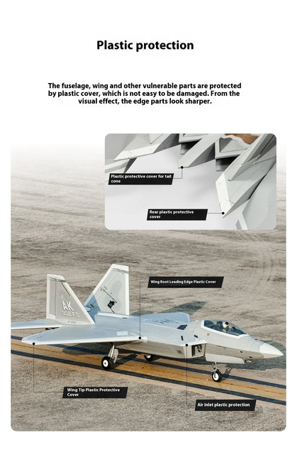 New Products In 2025 Freewing Flying Wing Model 70mm F-22 Raptor "Raptor" Ducted Model Airplane Toy Model