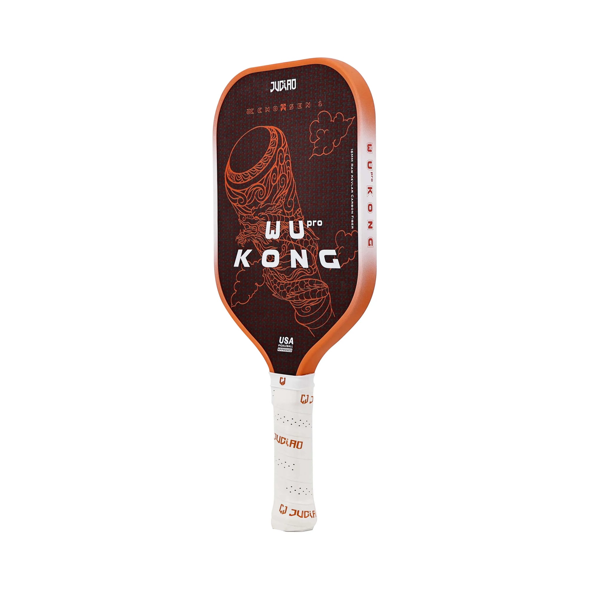 Juciao USAPA Approved Kevlar Carbon Fiber Pickleball Paddle Thermoformed Unibody Spin Textured Surface With Foam Edge Pickleball