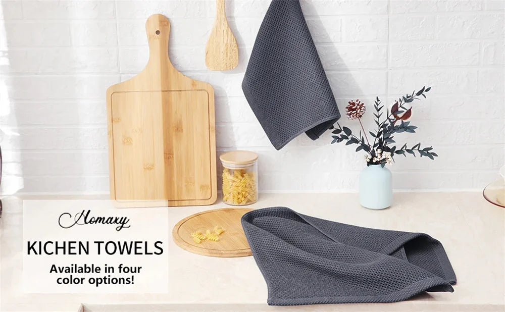 Olanly Cotton Towel Soft Absorbent Dishcloth Kitchen Dish Towels Honeycomb Breathable Face Wash Towel Household Clean Wash Cloth