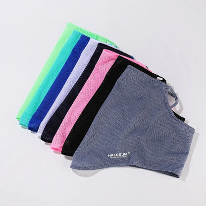 Fashion Windproof Dustproof Bike Mask Ice Silk Breathable Sun UV Protection Solid Color Neck Gaiter Outdoor Sport