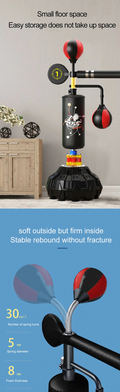 Adult Vertical Sandbag Reaction Target PU Material Punching Bags Rotating Dodge Training Equipment for Boxing and Martial Arts