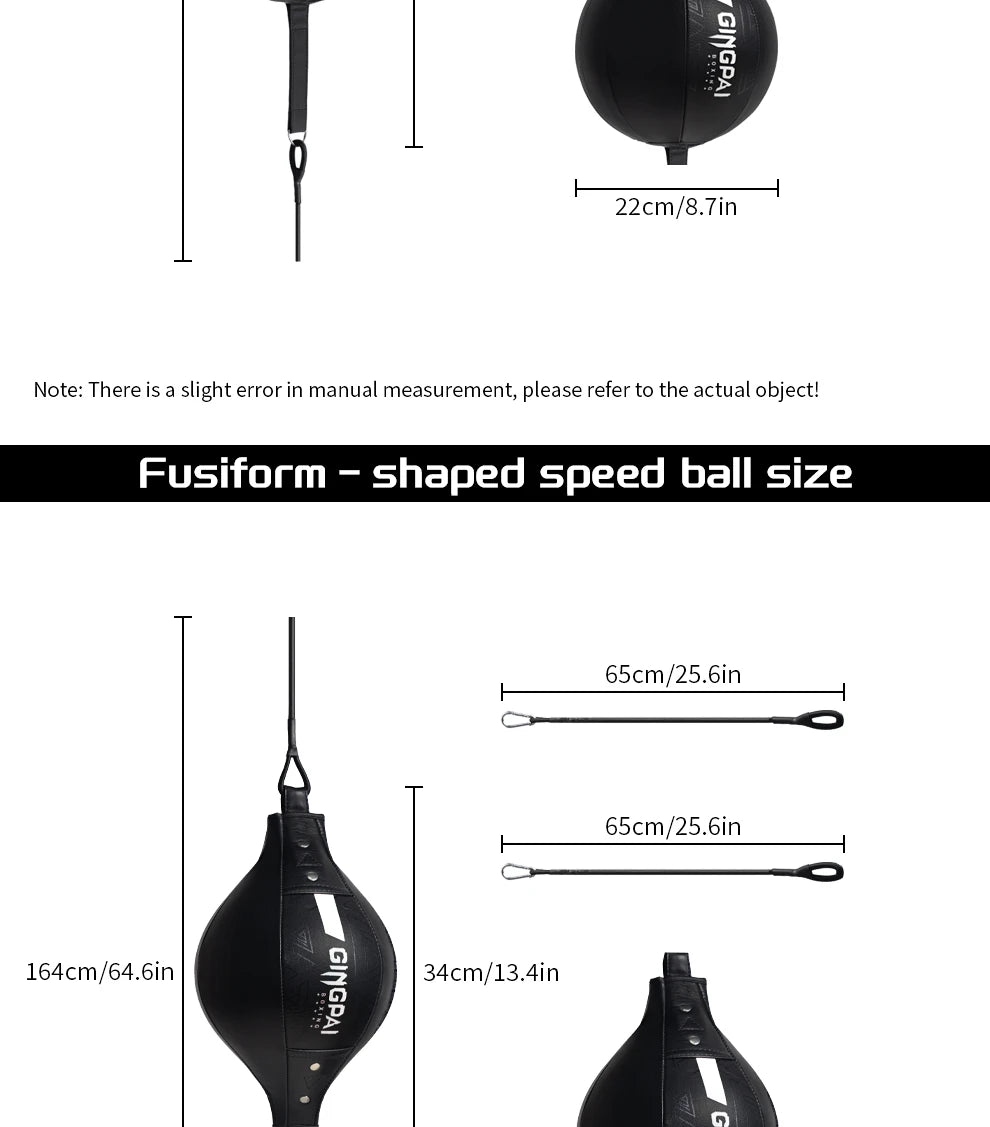 High Quality Fight Boxing Training Punching Bag Fitness Muay Thai Reaction Speed Ball Pear Inflatable Boxing Bag Equipment