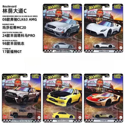 Original Hot Wheels Premium Car Boulevard 1/64 Diecast Boys Toys Mercedes Benz Maserati MC20 Toyota Tacoma Altezza Ford GT Gift