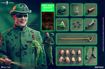 Mars Toys MAT015 1/6 Jim Carrey Green Cloth Man Action Figure Comics Villain Delicate 12" Full Set Soldier Model Fans Gift