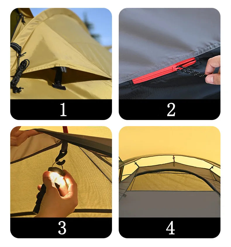 Outdoor Camping Tunnel Tent ShineTrip Portable Easy Setup Multi-Functional Oxford Fabric Easy Storage Motorcycle Travel Shelter