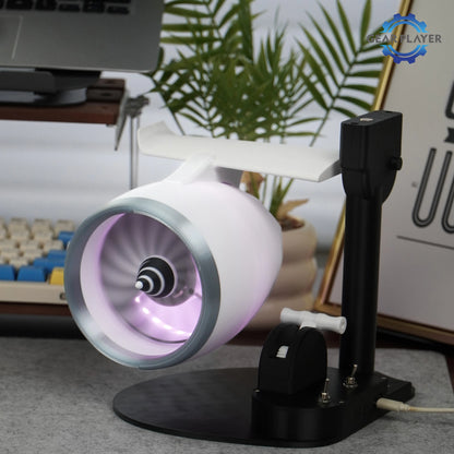 Turbojet Fan Style Single Head Mist Humidifier Blowing Feature RGB Lighting Effects for Bedroom Living Room Office Desk Air Humi