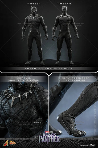 HOTTOYS HT MMS671 1/6 Scale Black Panther Movable Action Figure Marvel Immortal Legend Super Hero 12" Full Set Soldier Model