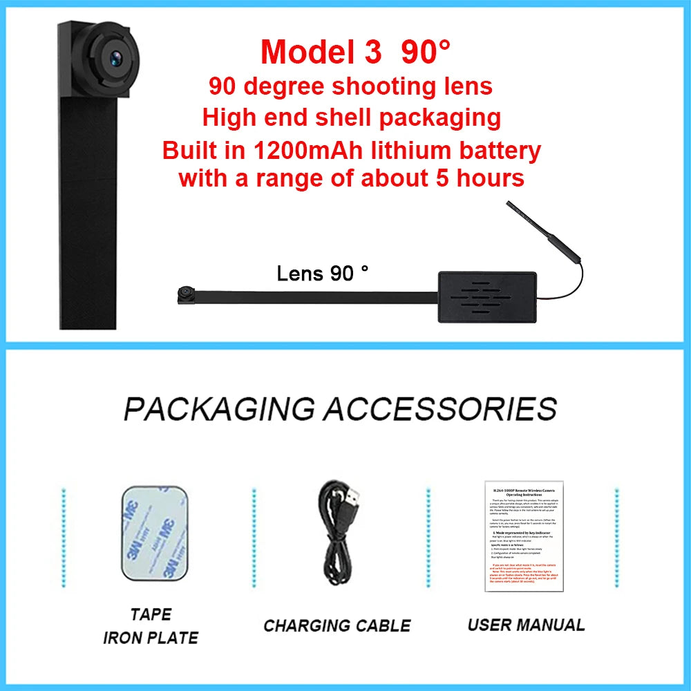4K DIY wireless WiFi 2.0MP camera supports remote real-time broadcast via smartphone app. 1080P image quality 3 models available