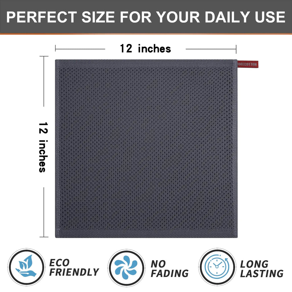 Olanly Cotton Towel Soft Absorbent Dishcloth Kitchen Dish Towels Honeycomb Breathable Face Wash Towel Household Clean Wash Cloth