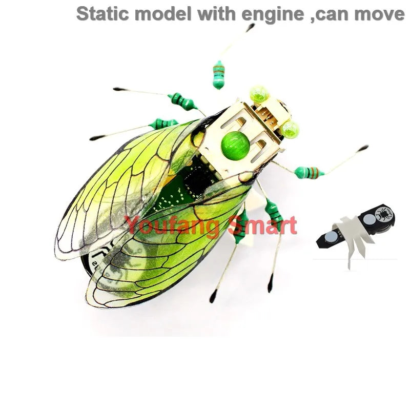 STEAM DIY Robotic Insects Science Invention Electronic Animal for School Competition Non-soldered DIY Kit Stem Toys Robot Animal