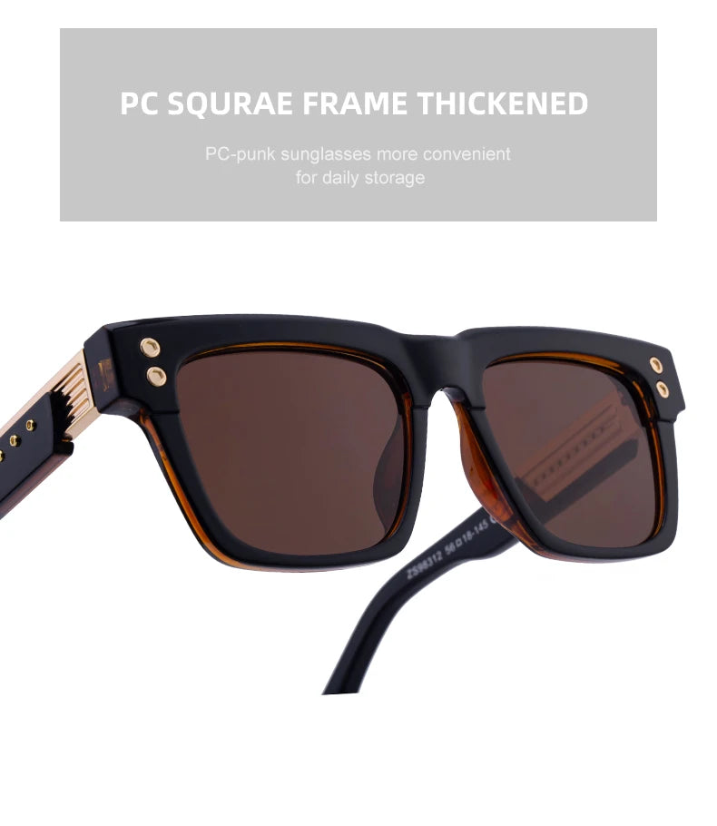 Oversized Classic Square Sunglasses Men 2025 Luxury Brand Design Vintage Trendy Rero Sun Glasses For Male Driving Eyewear UV400