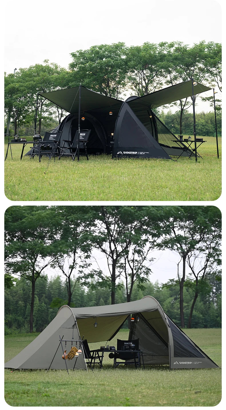 Outdoor Camping Tunnel Tent ShineTrip Portable Easy Setup Multi-Functional Oxford Fabric Easy Storage Motorcycle Travel Shelter