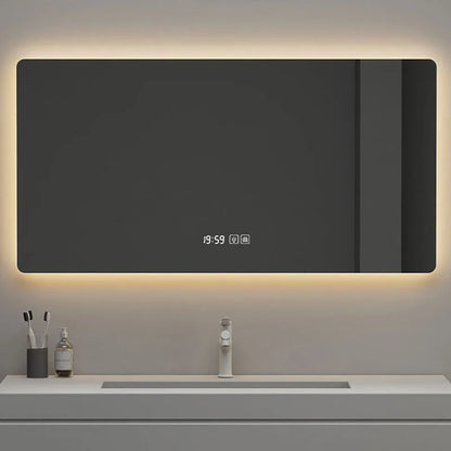 Rectangle Smart Mirror Touch Screen LED Bathroom Mirrors High Definition Anti Fog Wall Mounted Lighted Mirror Espejos De Baño