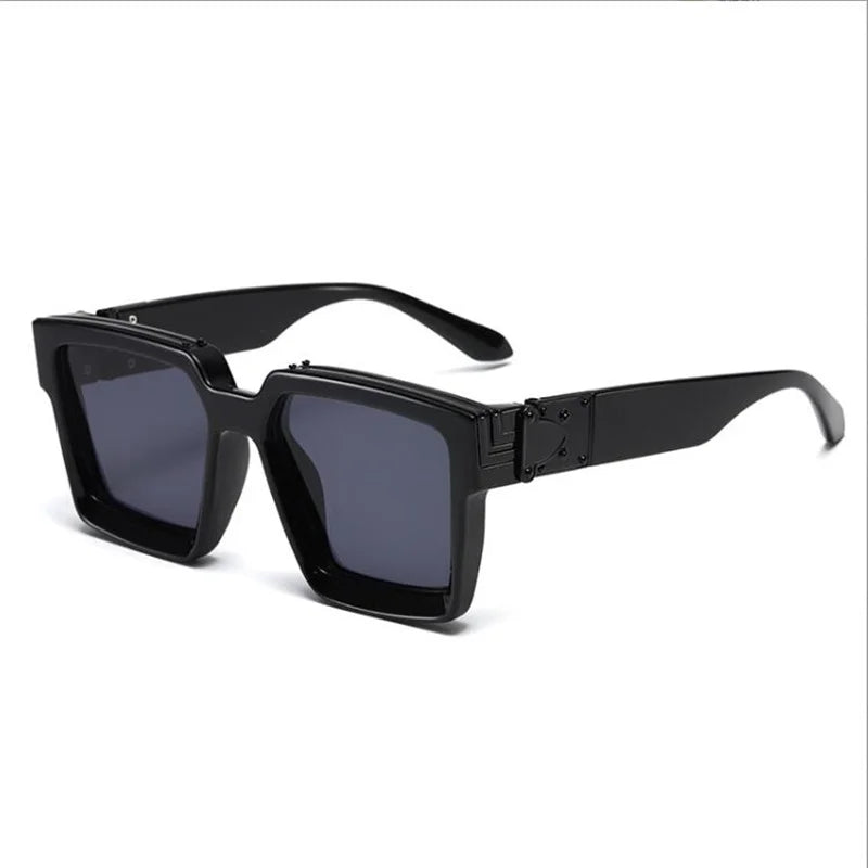 Brand fashion sunglasses for ladies Uv400 glasses with double frames and large frames Luxuriously decorated large face chameleon