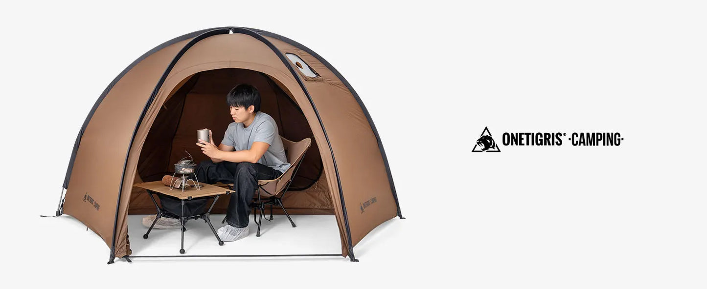 OneTigris Coco Nest Solo Dome Tent with Stove Jack 3000mm Waterproof Camping Hot Tent with Mesh Inner for Bushcraft Glamping