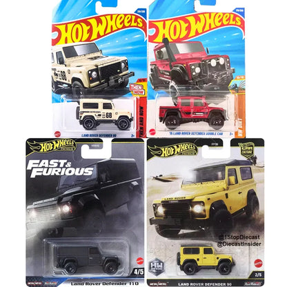 2025K Original Hot Wheels Car Land Rover Defender 90 Boys Toys 1/64 Diecast Voiture Miniature Metal Model Collect Birthday Gift