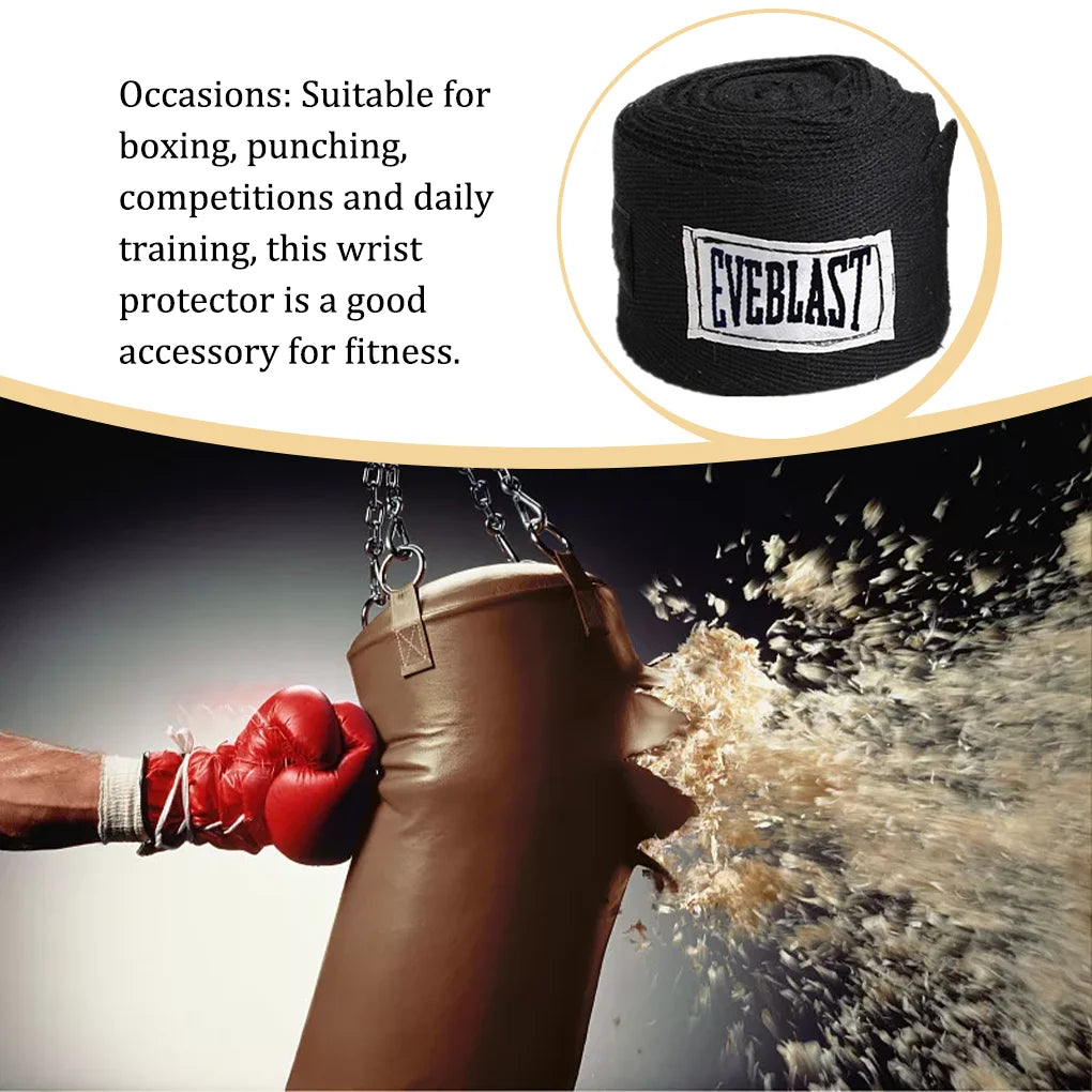 Cotton Boxing Bandages  Soft & Elastic Hand Wraps for Sanda, Muay Thai, Karate - Protects Fists Wrists & Enhances Fitness