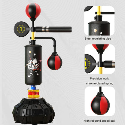 Adult Vertical Sandbag Reaction Target PU Material Punching Bags Rotating Dodge Training Equipment for Boxing and Martial Arts