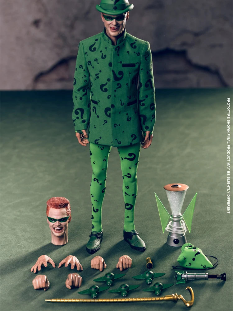Mars Toys MAT015 1/6 Jim Carrey Green Cloth Man Action Figure Comics Villain Delicate 12" Full Set Soldier Model Fans Gift