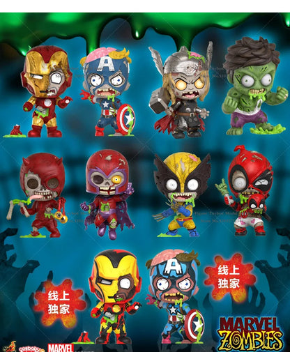 HotToys Marvel Zombie IronMan Captain American Deadpool Wolverine Hulk Doctor Strange Daredevil Magneto Mini Figurine Model