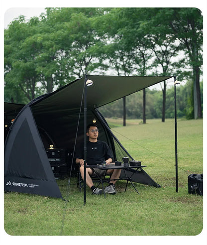 Outdoor Camping Tunnel Tent ShineTrip Portable Easy Setup Multi-Functional Oxford Fabric Easy Storage Motorcycle Travel Shelter