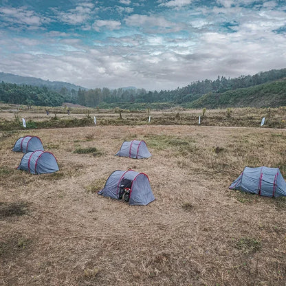 Motorcycle Hiking Tent Outdoor Camping Cloud Tourer Double Layers Motorcycle Storage 2 Man Tent  Ultralight Tent