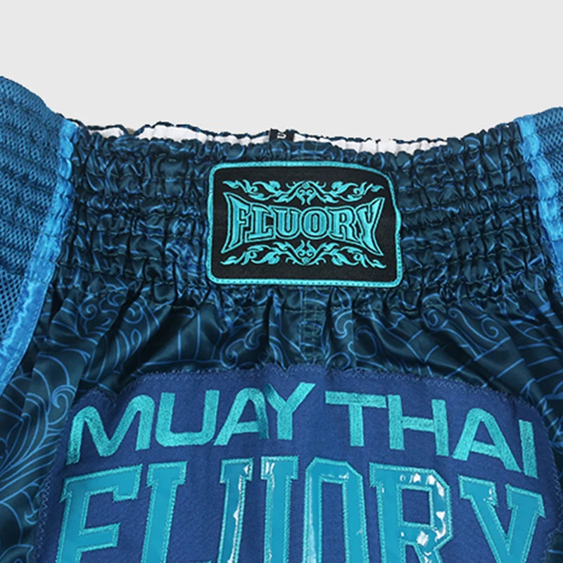 FLUORY Style Muay Thai Shorts Print Free Combat Mixed Martial Arts Boxing Training Match Pants Leisure Style