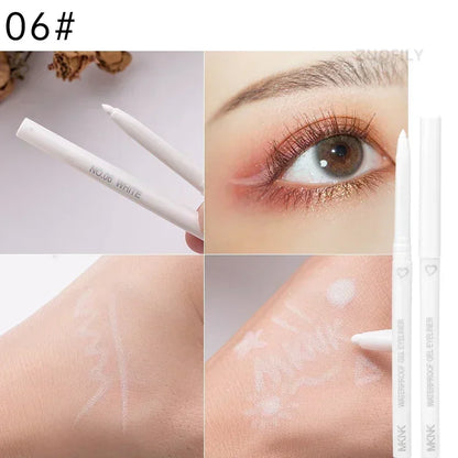 Waterproof Black Brown Eyeliner Pencils Smudge-Proof Long Lasting Easy To Wear Eye Liner Gel Matte Quick Drying Eyeliner Pen