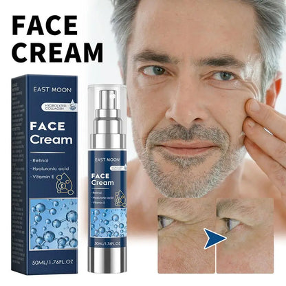 50ml 6-in-1 Men Facial Moisturizer Cream Hydrating Revitalizing Skin Care Particle Face Cream With Collagen Anti Aging & Wrinkle