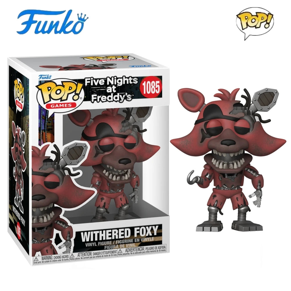 Five Nights at Freddy's Withered Foxy 1085 Figures Funko Pop 4.1 inch Vinyl Figure Collectible Limited Edition Model Toy Gift