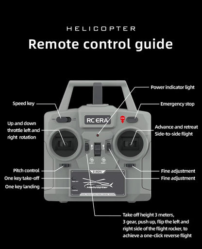C032 RC Helicopter 2.4G 6-Aixs Gyroscope 6CH Altitude Hold Optical Flow Brushless Remote Control Helicopter Toys For Kid Adult