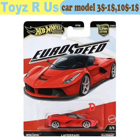 Original Hot Wheels Premium Car Culture EuroSpeed Toys for Boys 1/64 Diecast LaFerrari Bugatti Bolide Mclaren Aston Martin Gift