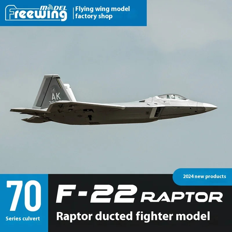 New Products In 2025 Freewing Flying Wing Model 70mm F-22 Raptor "Raptor" Ducted Model Airplane Toy Model