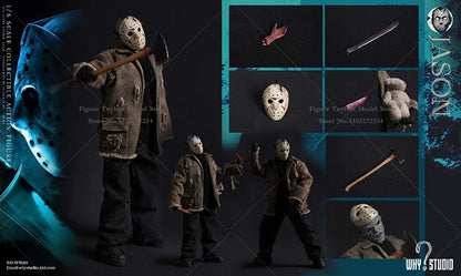 WHY STUDIO 1/6 WS018 Jason WS019 Freddy Mash Horror Man Action Figure 12" Full Set Soldier Model Collection Halloween Gift