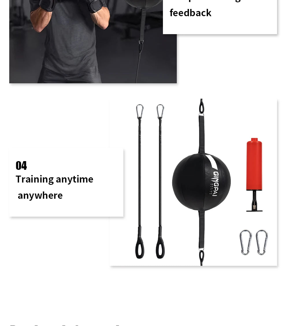 High Quality Fight Boxing Training Punching Bag Fitness Muay Thai Reaction Speed Ball Pear Inflatable Boxing Bag Equipment