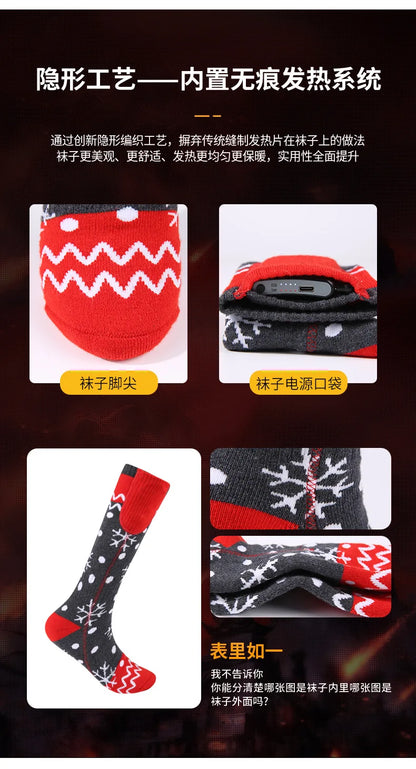 5000mAh APP Control Thermal socks Winter Heated Socks Electric Heating Ski Socks Thermal Heated Foot Warmer Ski Outdoor Sports