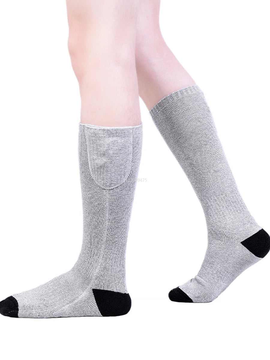 New Heated Socks Rechargeable 6000mah Electric Heated Skiing Socks Snowboarding Outdoor Sports Foot Warmer Winter Thermal Socks