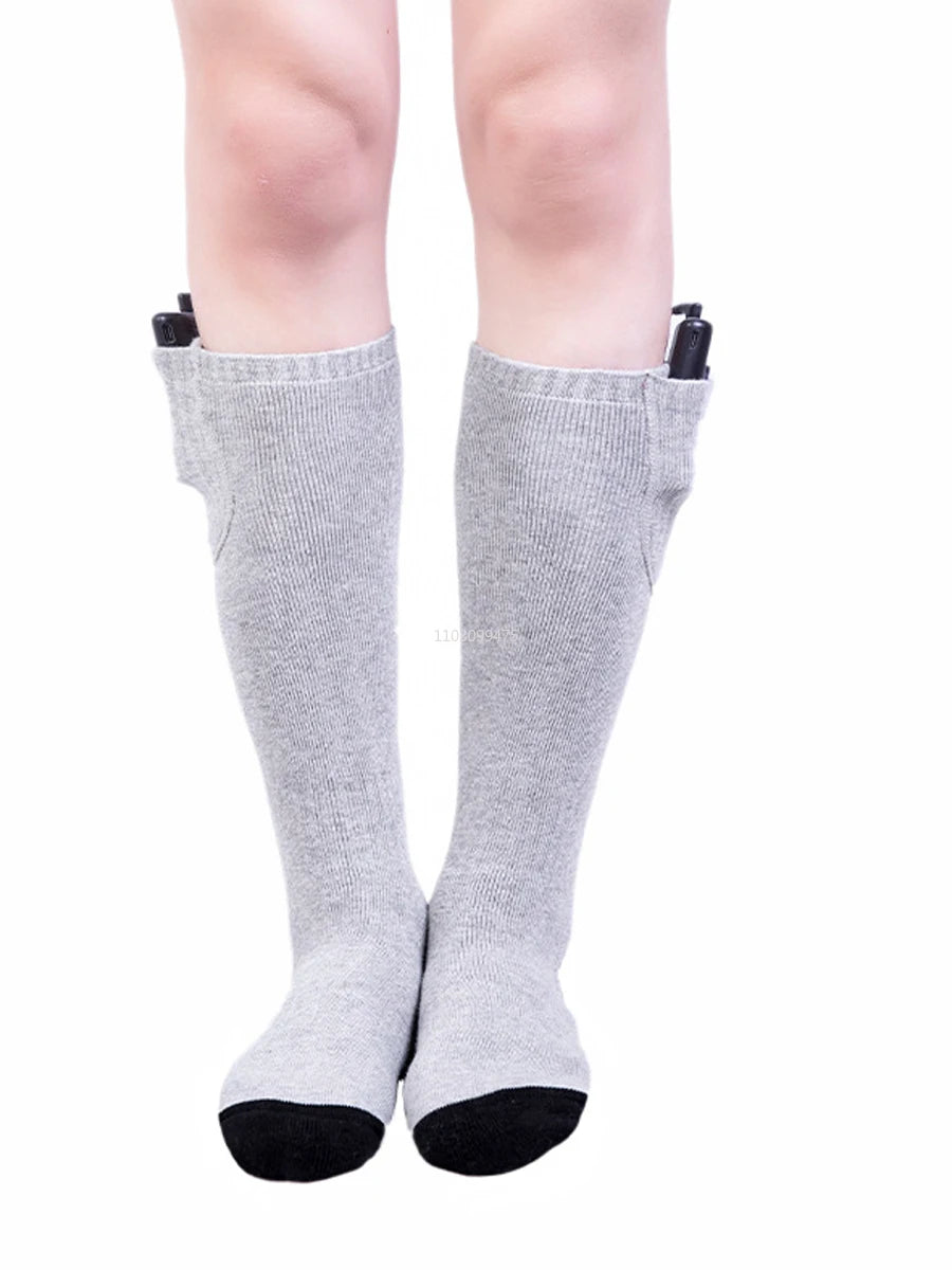 New Heated Socks Rechargeable 6000mah Electric Heated Skiing Socks Snowboarding Outdoor Sports Foot Warmer Winter Thermal Socks
