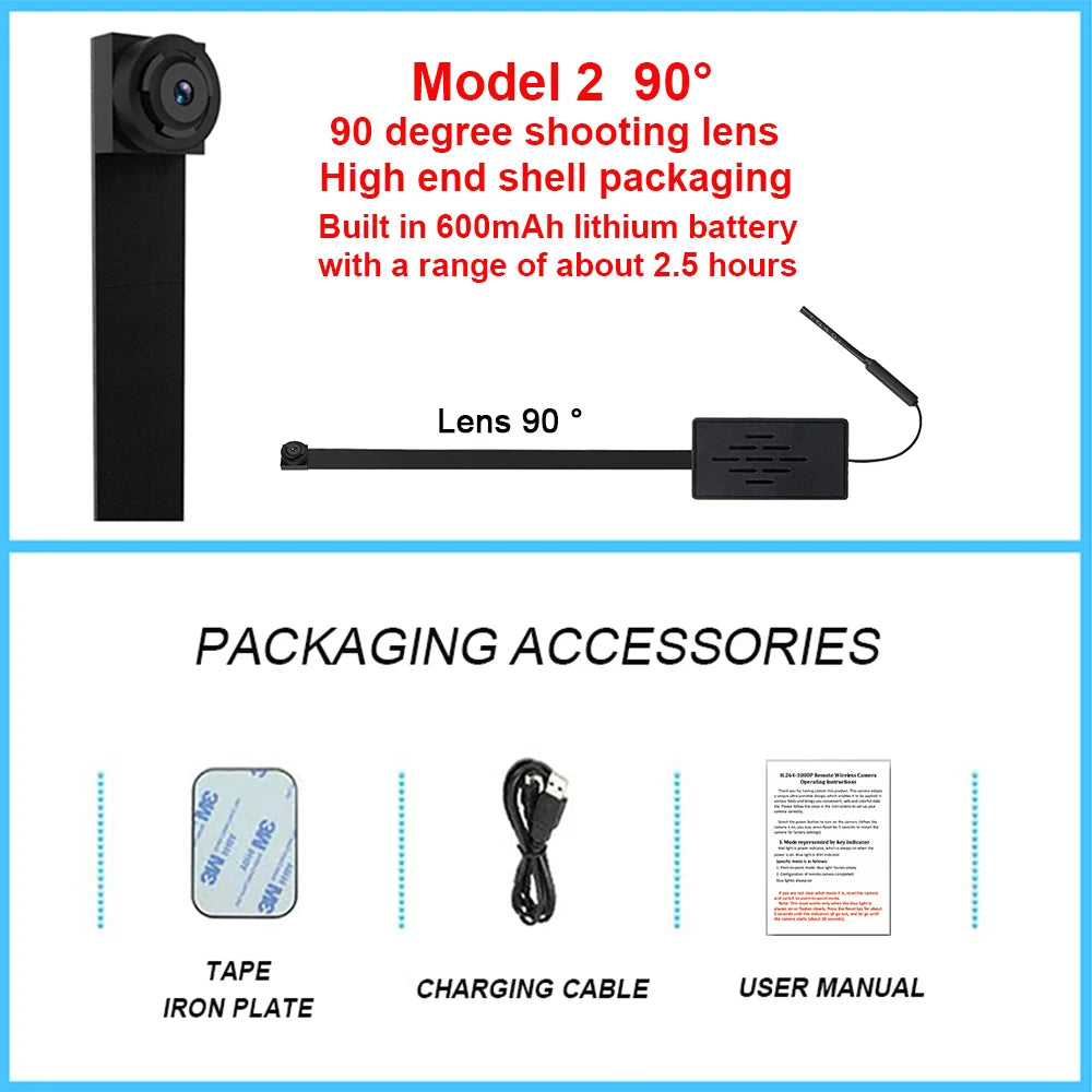 4K DIY wireless WiFi 2.0MP camera supports remote real-time broadcast via smartphone app. 1080P image quality 3 models available