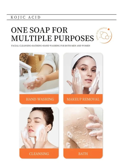 100g Kojic Acid Soap Glutathione Hand Soap Papaya Bath Soap Face Cleanser Makeup Remover