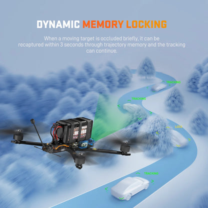 FPV AI Camera 1.2KM Ultra-Range 1/2.6'' 3.9mm 12mm Dual Cameras Multi-target locking Integrated Auto tracking&detection